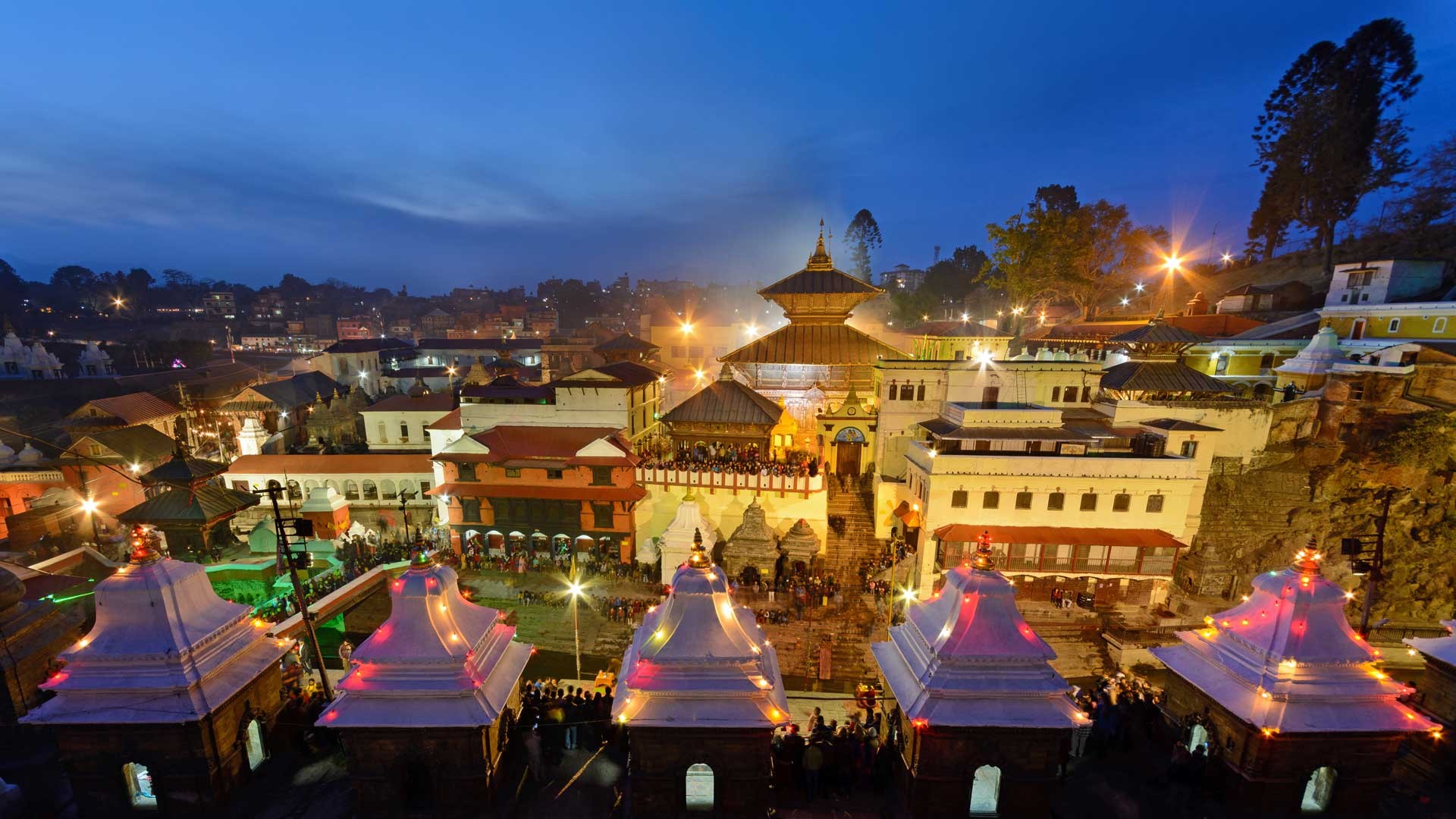 Locals residing around Pashupatinath Temple stage protests